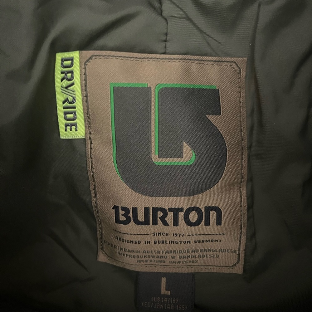 Boys Burton snow pants khaki size large - Picture 3 of 5